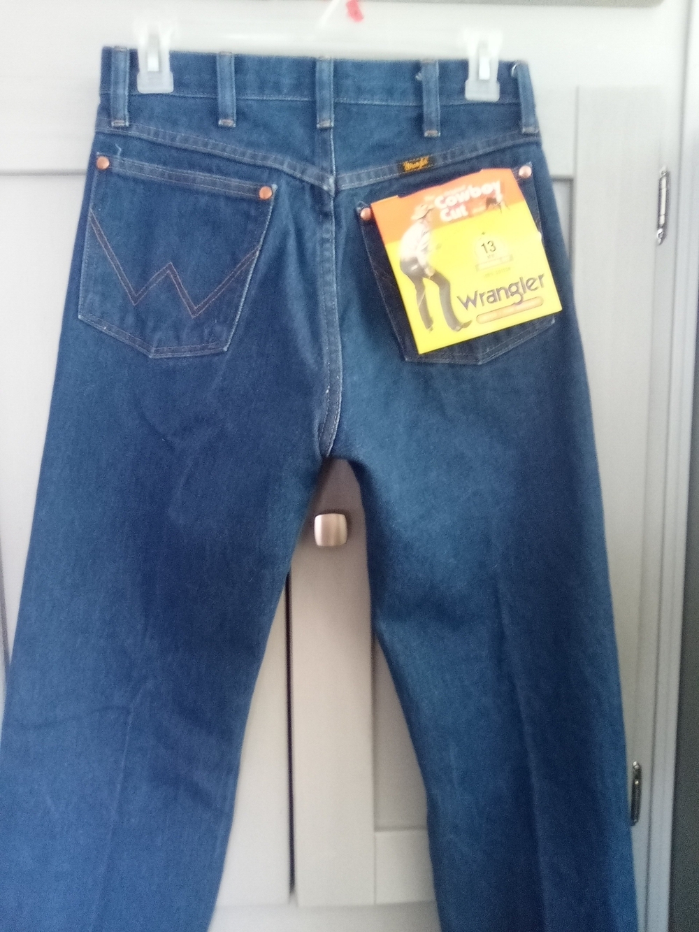 Wrangler Men's Relaxed Fit Jeans in Dark Blue Denim